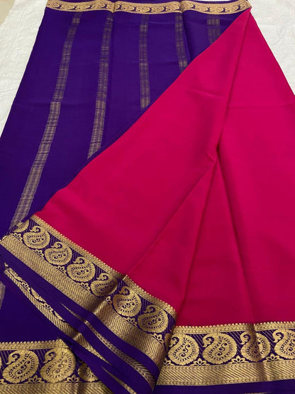 Mango Border Mysore Silk Sarees
