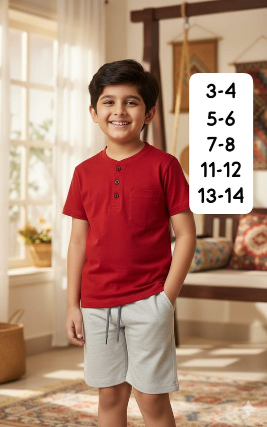 Boys Half Sleeve Cotton T Shirt and Shorts Sets