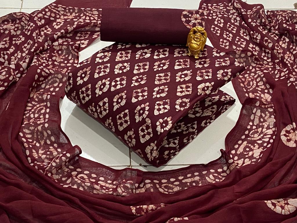 Batik cotton dress material