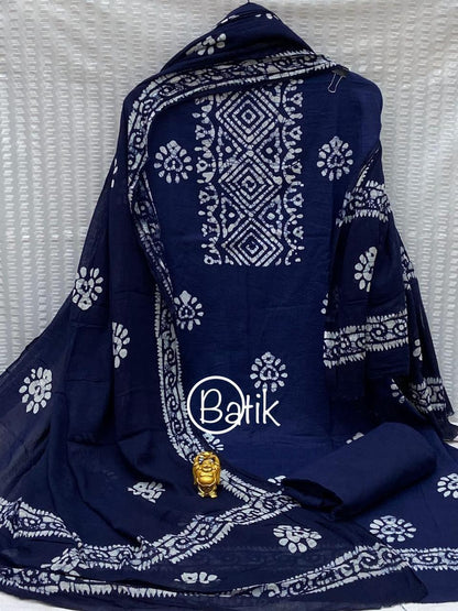 Batik cotton dress material