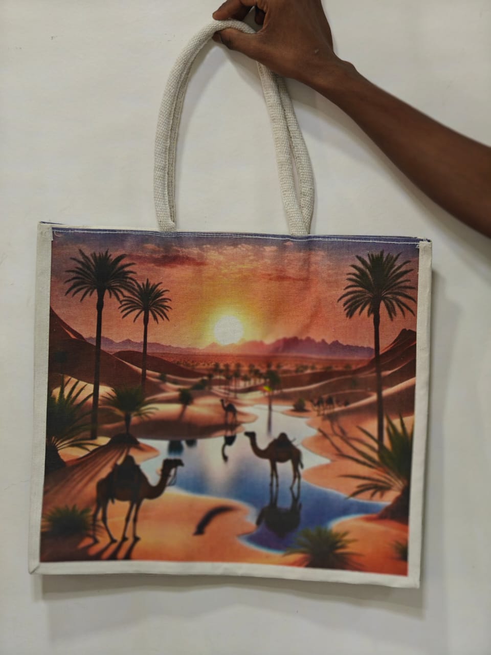 Jute Shopping Bags Set of 6