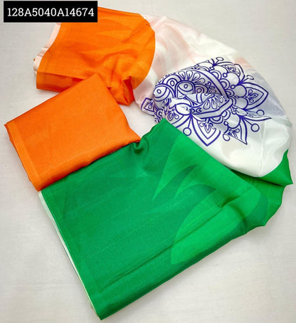 Tiranga Semi Silk Saree