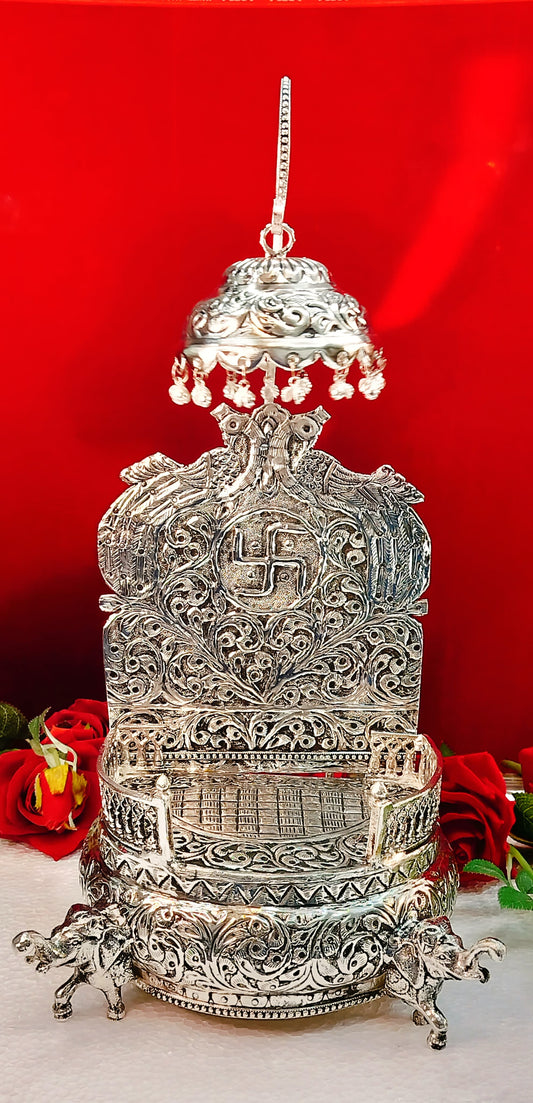 German Silver God's Sinhasan with Chatar