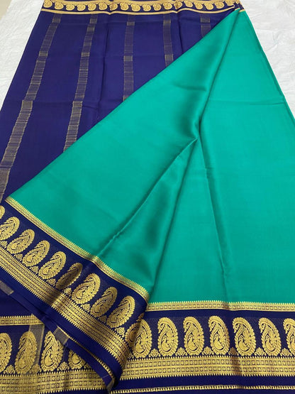 Mango Border Mysore Silk Sarees