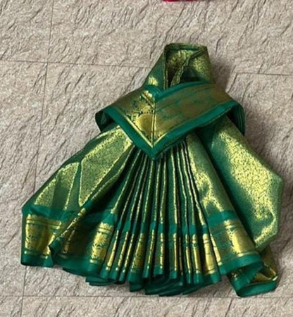 Green Color Readymade Kalash Vara Mahalakshmi Sarees