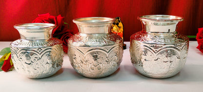 German Silver Ashtalakshmi Kalasha