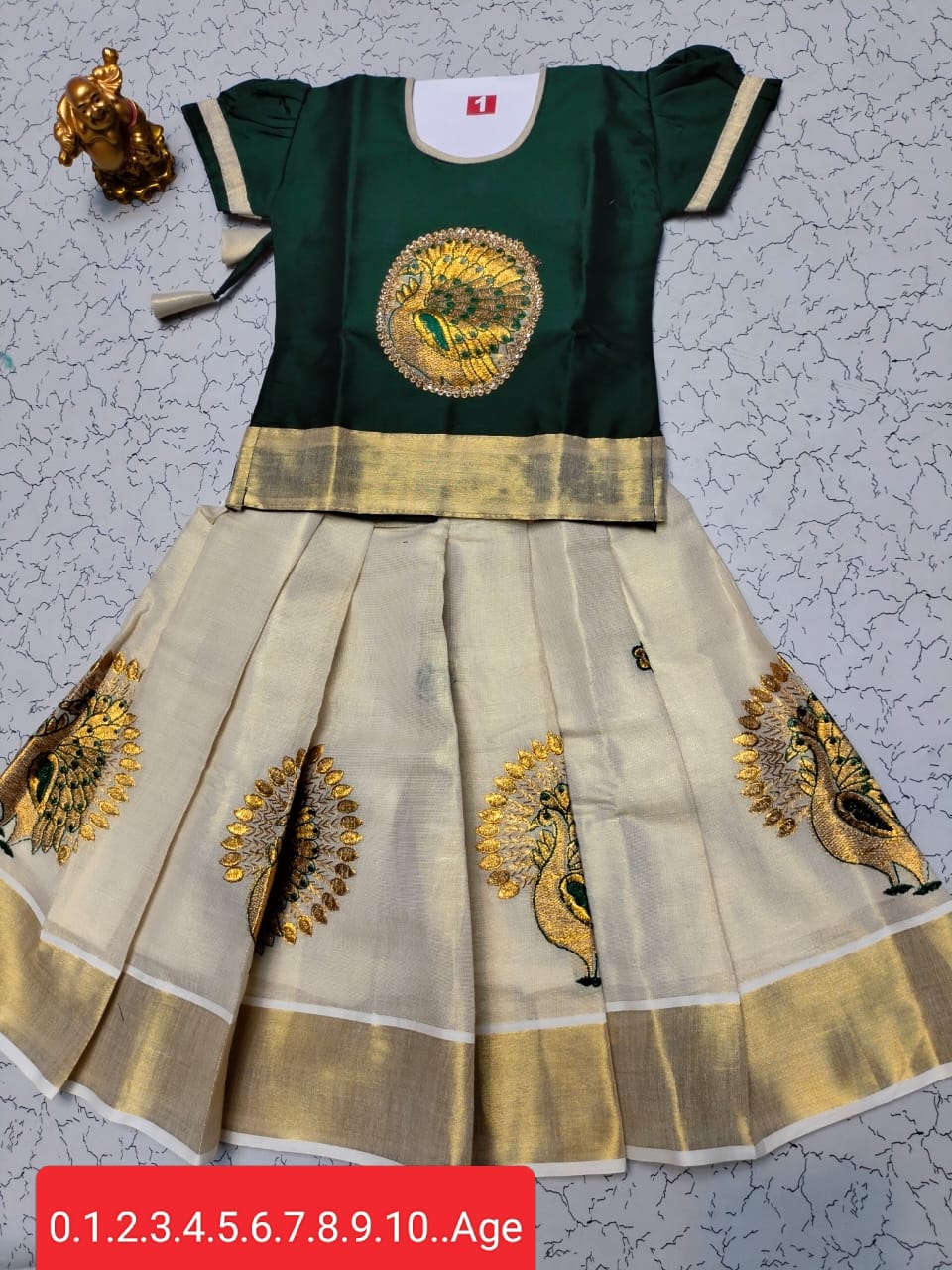 Girls Semi Silk Skirt Blouse