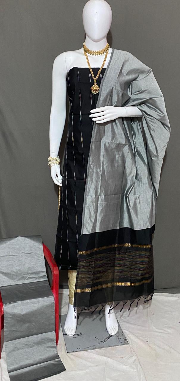 Ikkat Soft Silk Dress Materials
