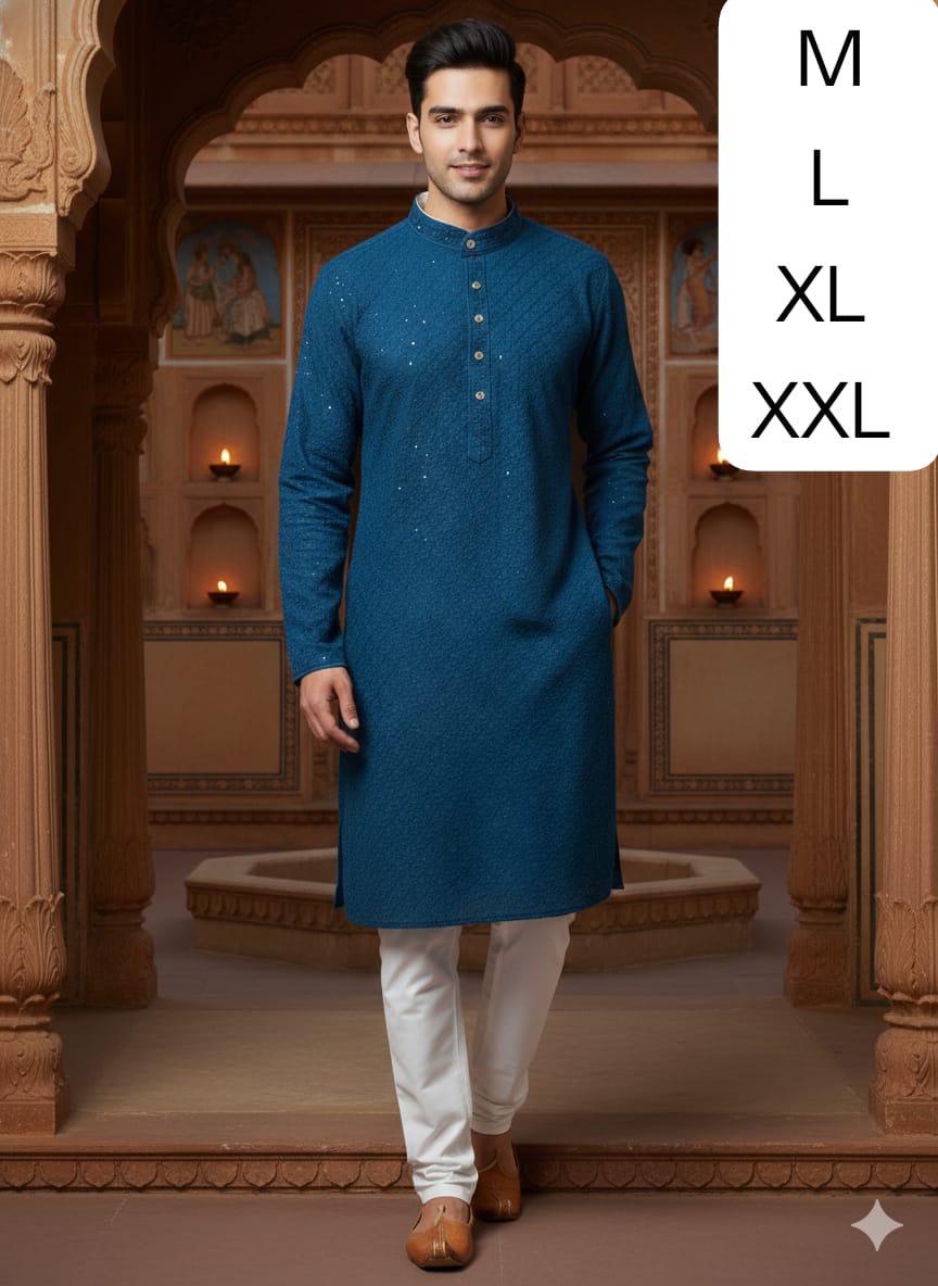 Men's Lucknowi Rayon Kurta