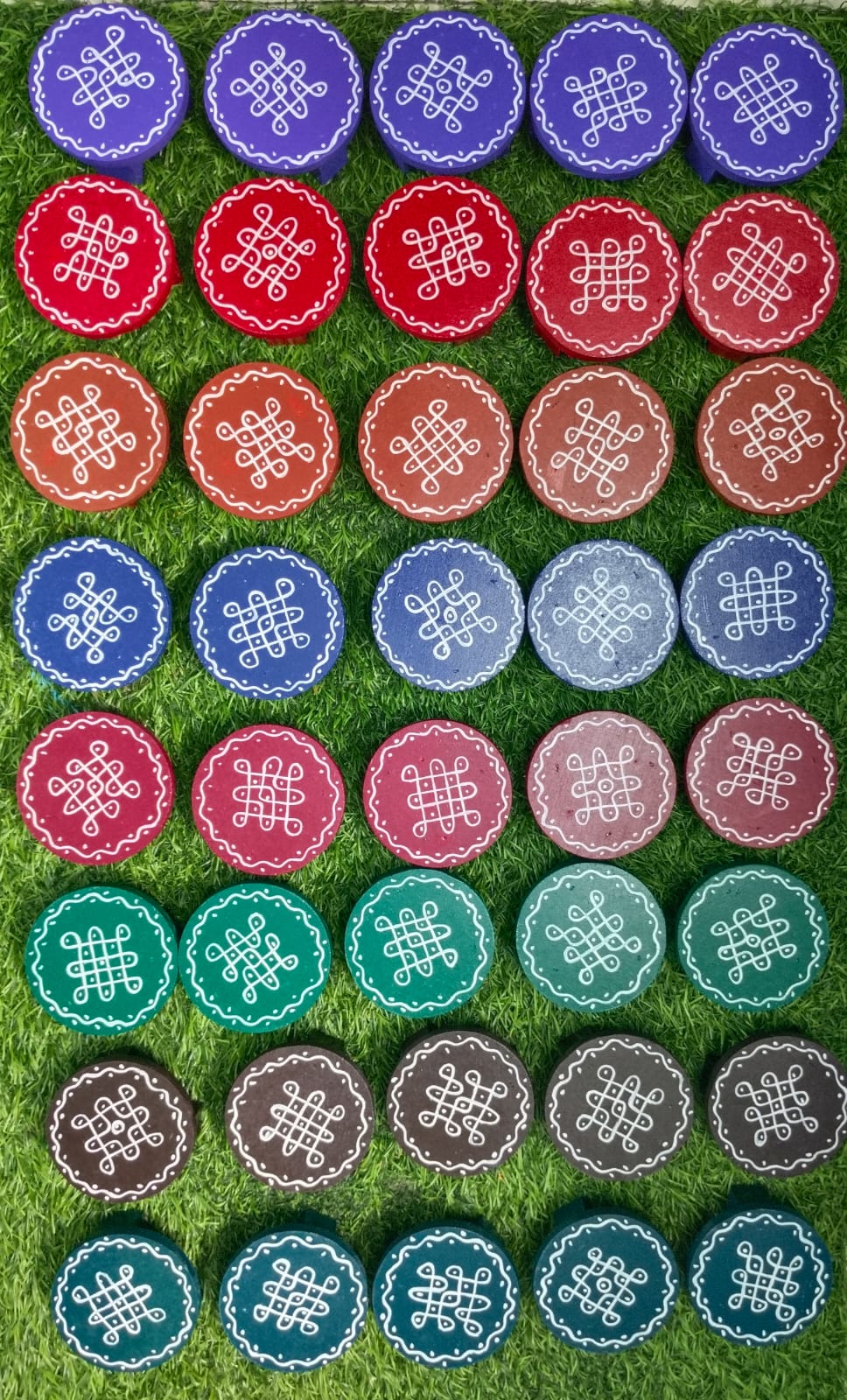 Circular Pooja Manai Set of 10