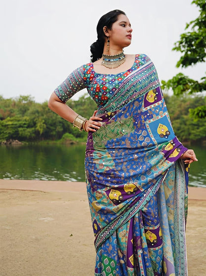 Chinon Silk Saree