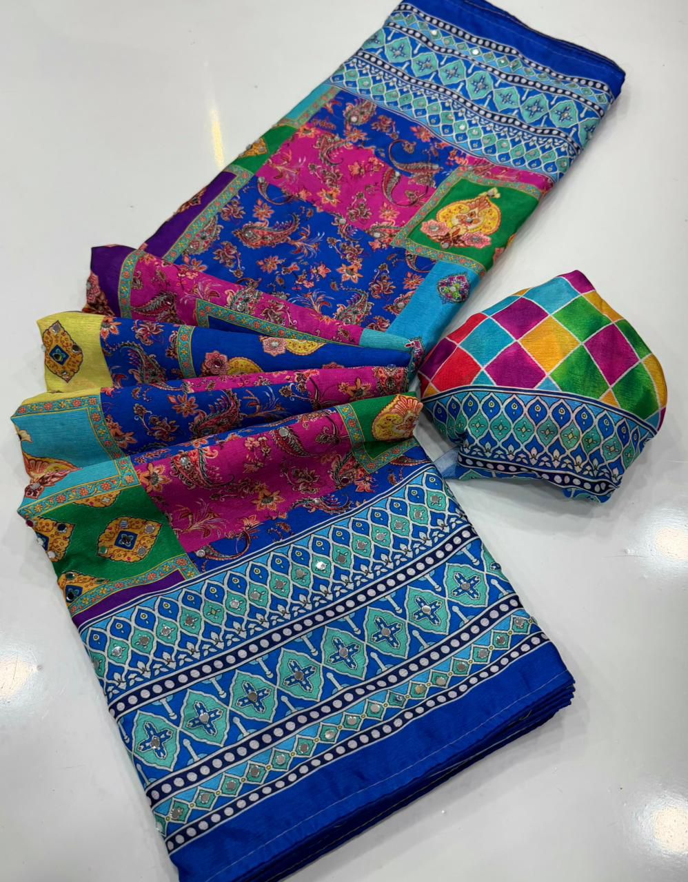 Chinon Silk Saree