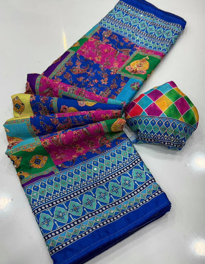 Chinon Silk Saree