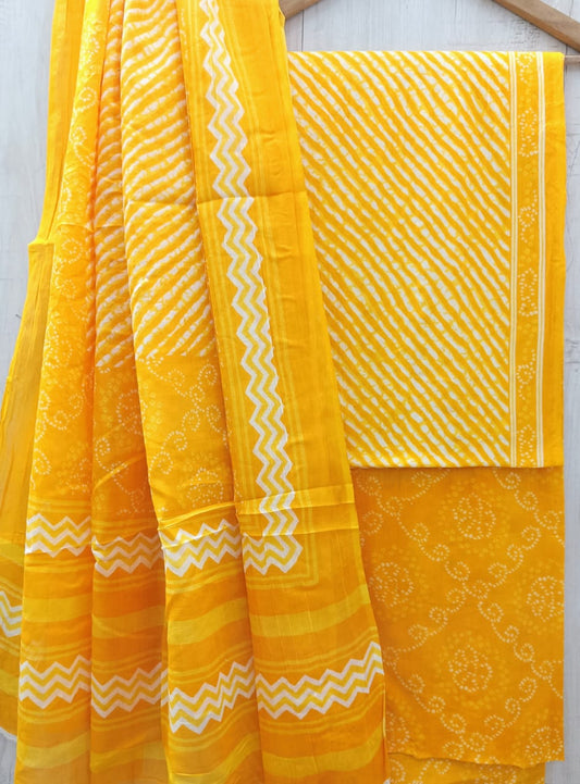 Cotton Bagru Print Dress Materials