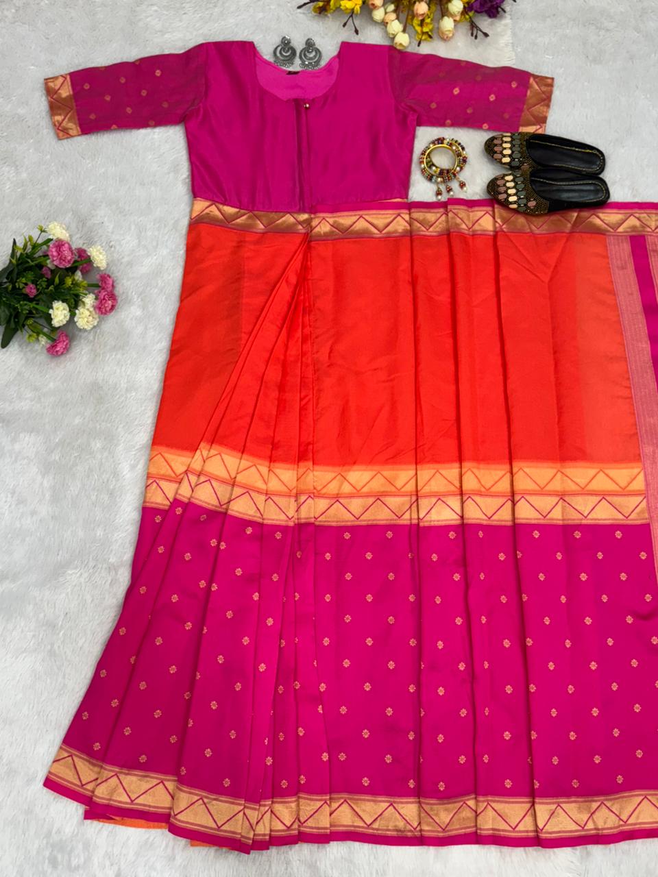Readymade Sarees Zip Gown Model