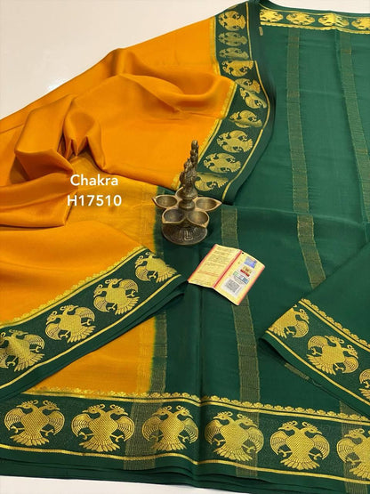 Plain Mysore Silk Sarees 120 gsm