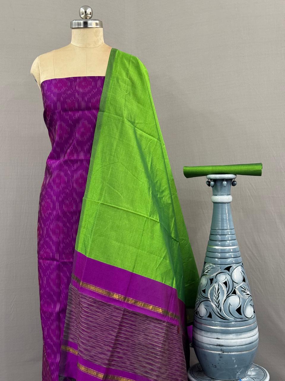 Ikkat Soft Silk Dress Materials