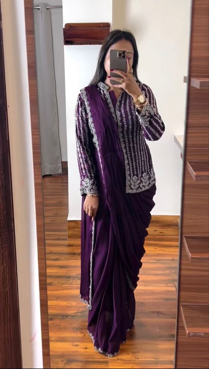 Readymade Saree Georgette