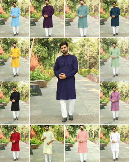 Men's Lucknowi Rayon Kurta
