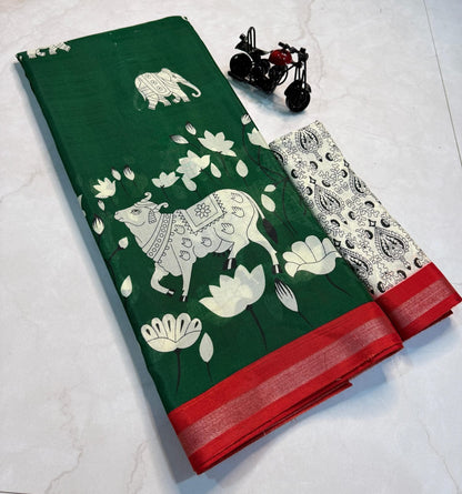 Cotton Mul Mul Sarees with Blouse