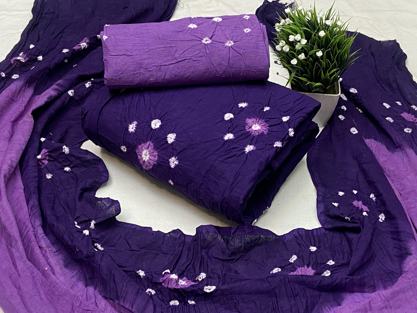 Bandhani Cotton Dress Material