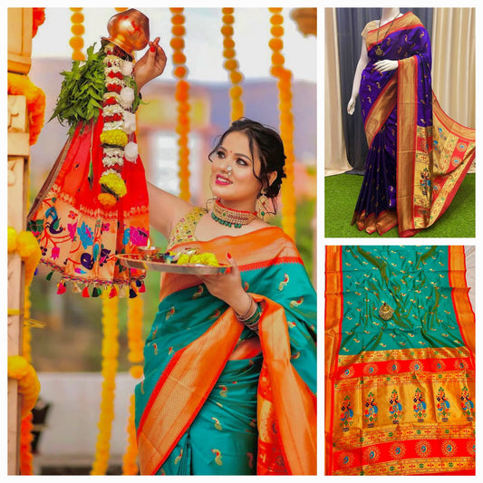 Kadiyal Paithani Silk Sarees