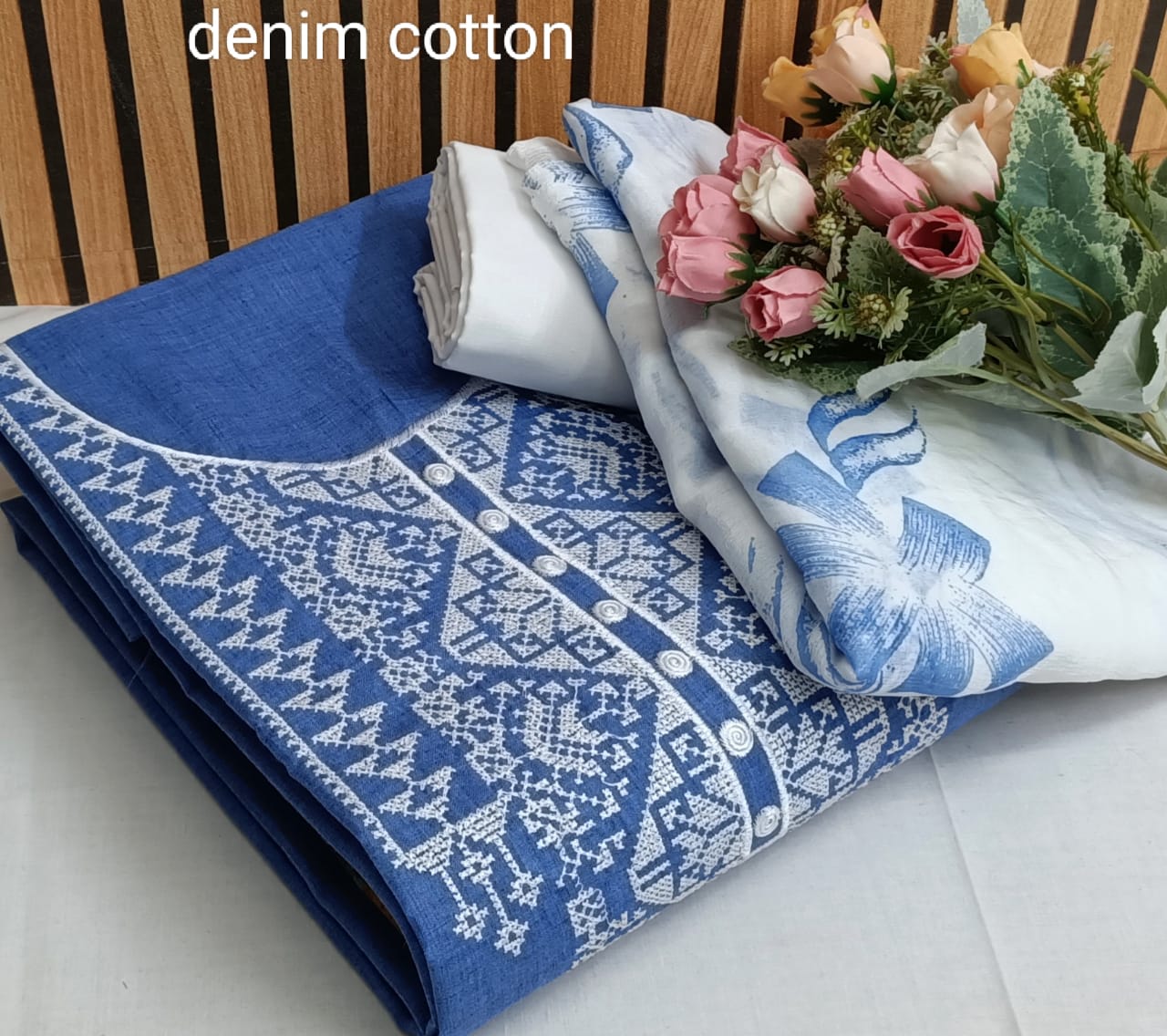 Denim cotton dress material
