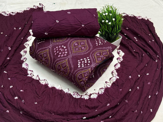 Bandhani Cotton Dress Material
