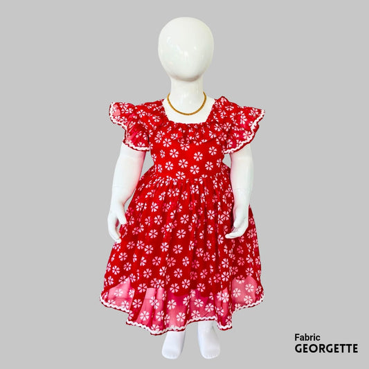 Christmas Kids Georgette Frocks