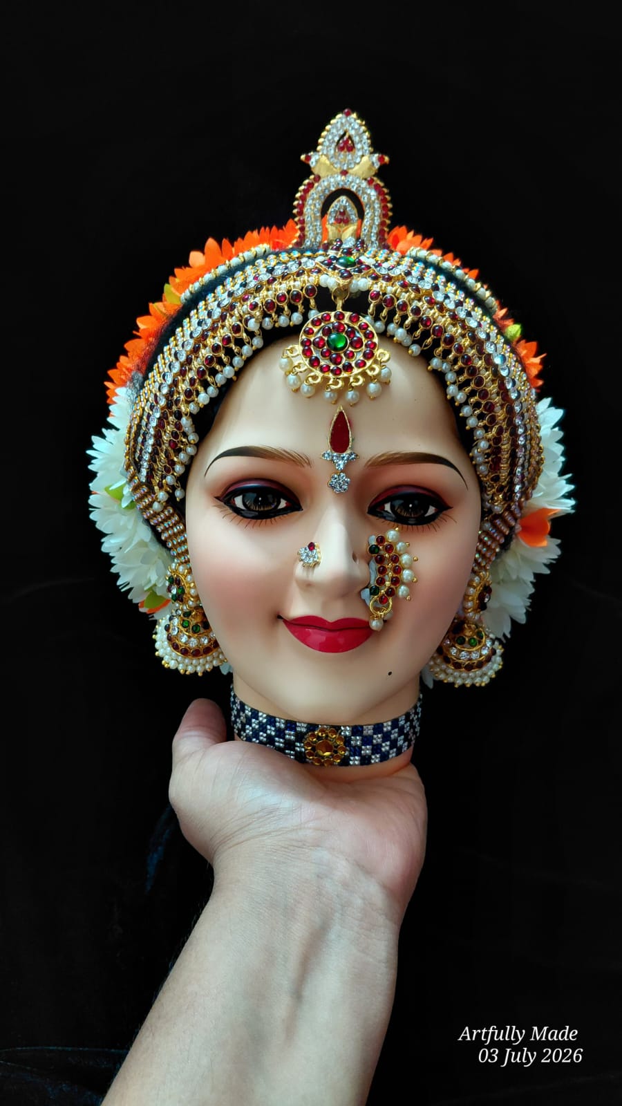 VaraMahalakshmi hand decorated face