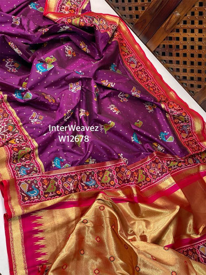 Banarasi Kathan Ikkat Style saree