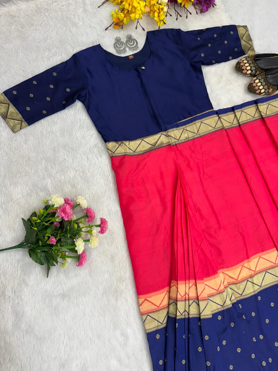 Readymade Sarees Zip Gown Model