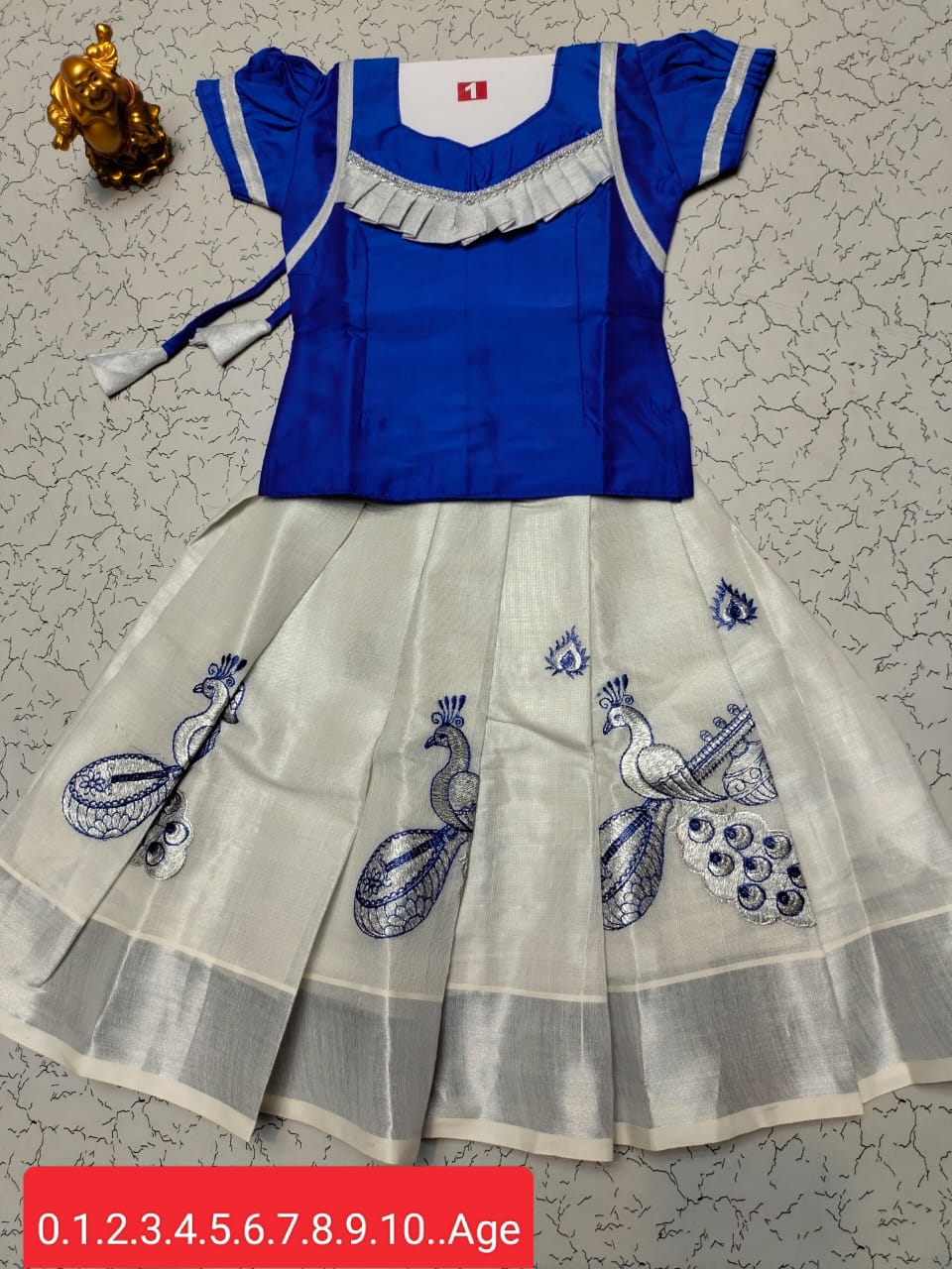 Girls Semi Silk Skirt Blouse
