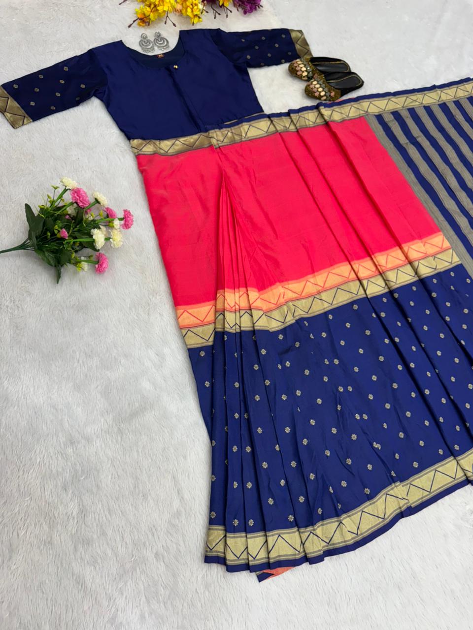 Readymade Sarees Zip Gown Model
