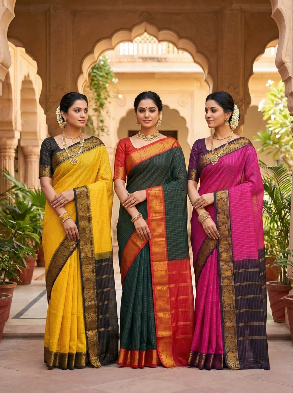 Kanchi Sungudi Cotton Sarees