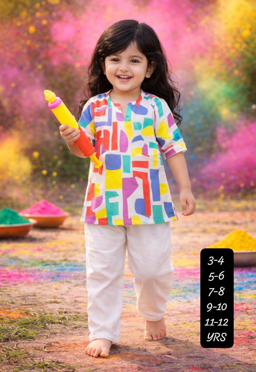 Kids Holi Kurta Pyjama