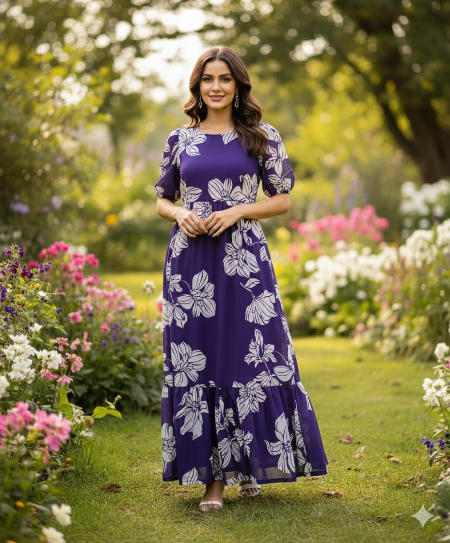 Georgette Midi Dress