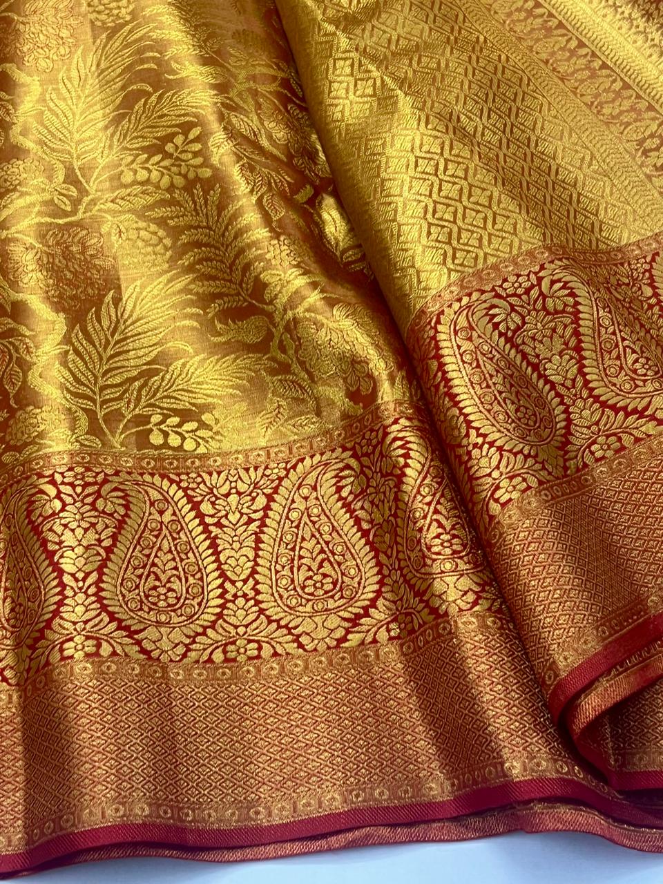 Golden Kanchi Bridal Silk Sarees