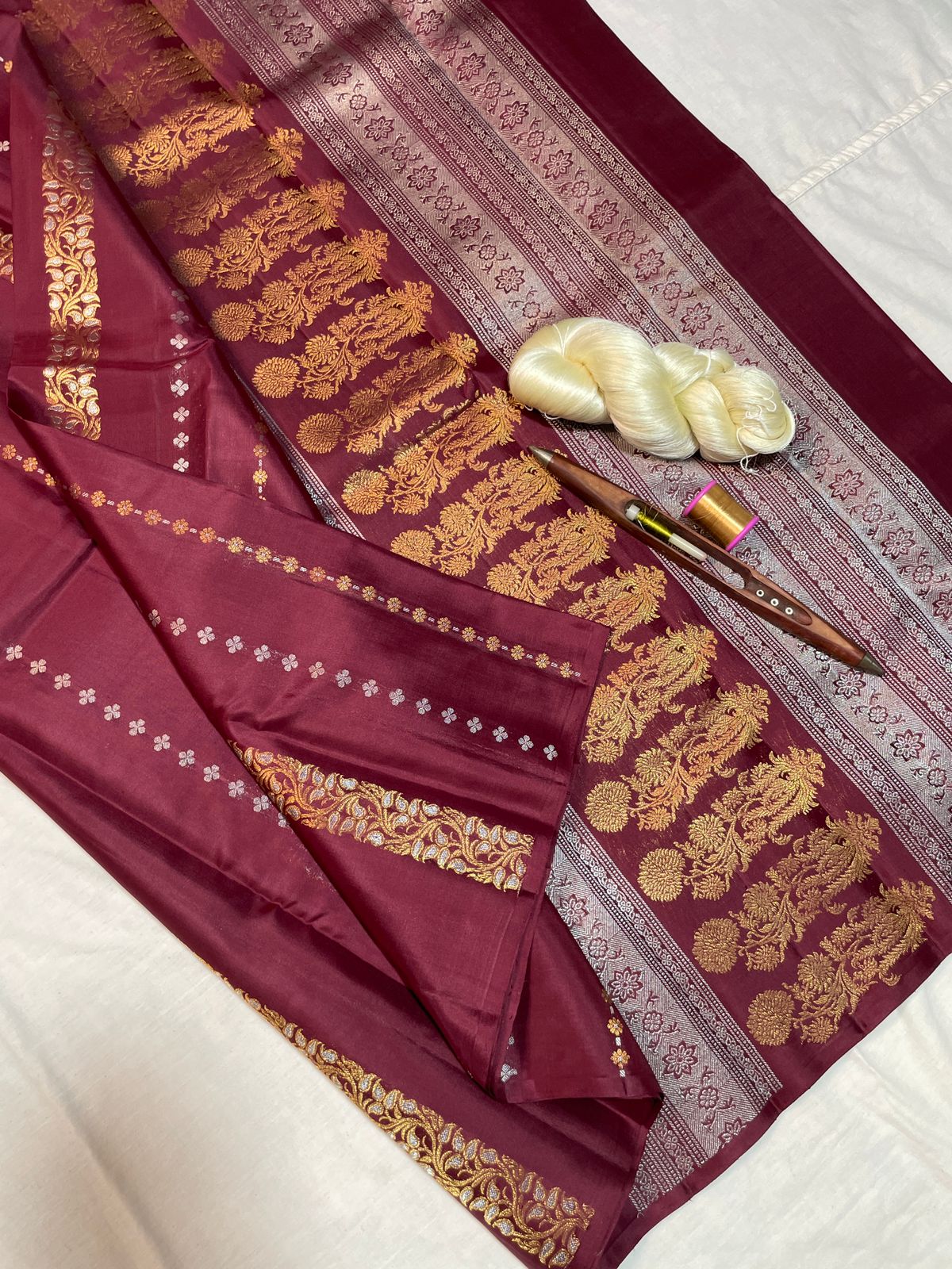 Trendy Borderless Kanchi Silk Sarees