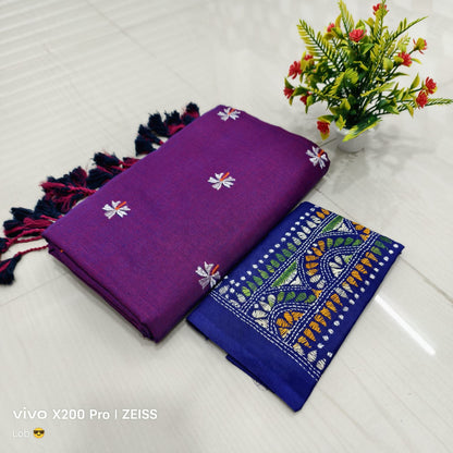 Khadi Cotton Shiuli Sarees