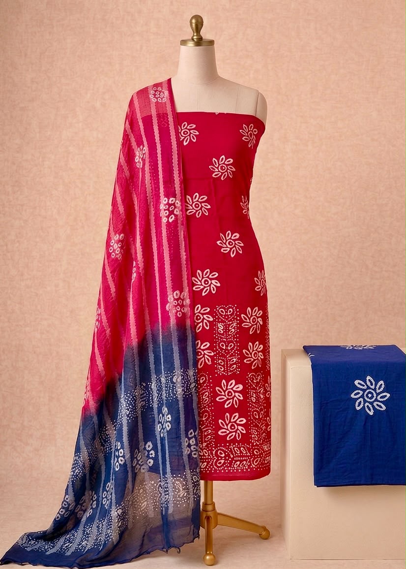 Batik cotton dress material
