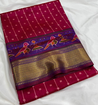 Patola Dual Tone Soft Silk Sarees