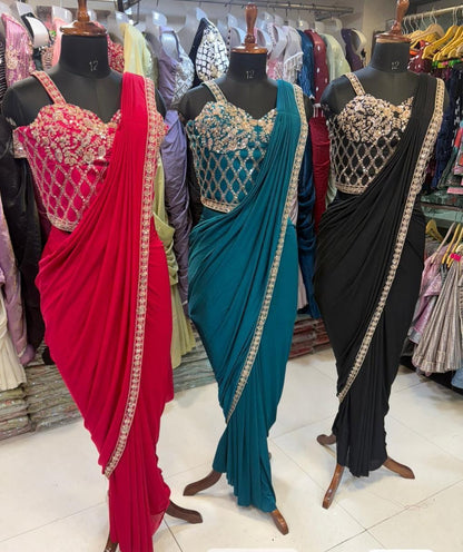 Readymade Saree Georgette