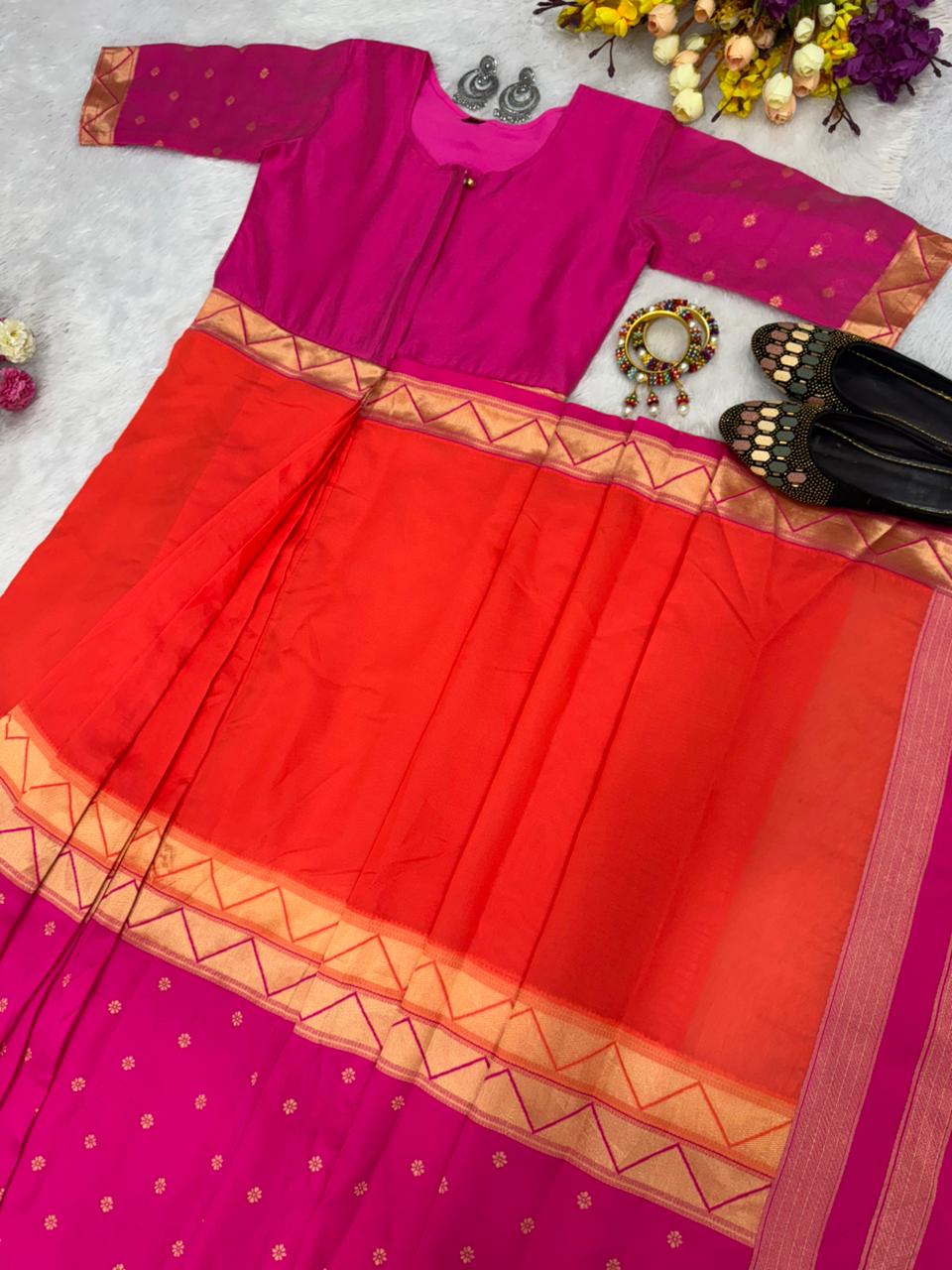 Readymade Sarees Zip Gown Model