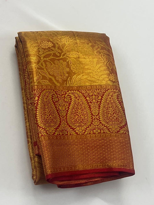 Golden Kanchi Bridal Silk Sarees