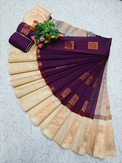 Korvai Silk Cotton Saree