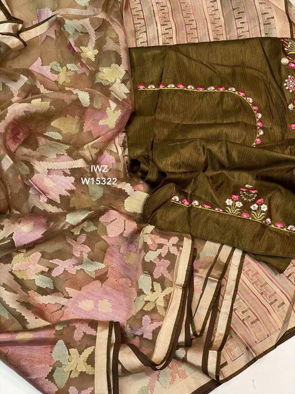 Softy Brasso Tissue Sarees
