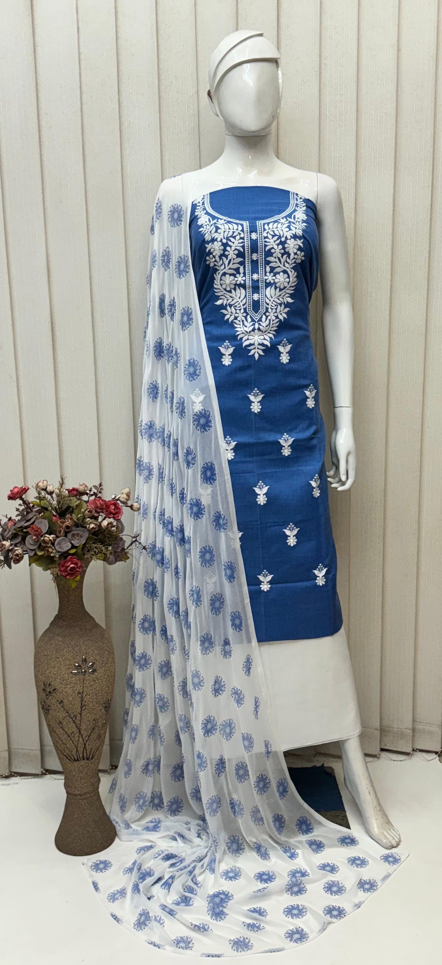 Denim cotton dress material
