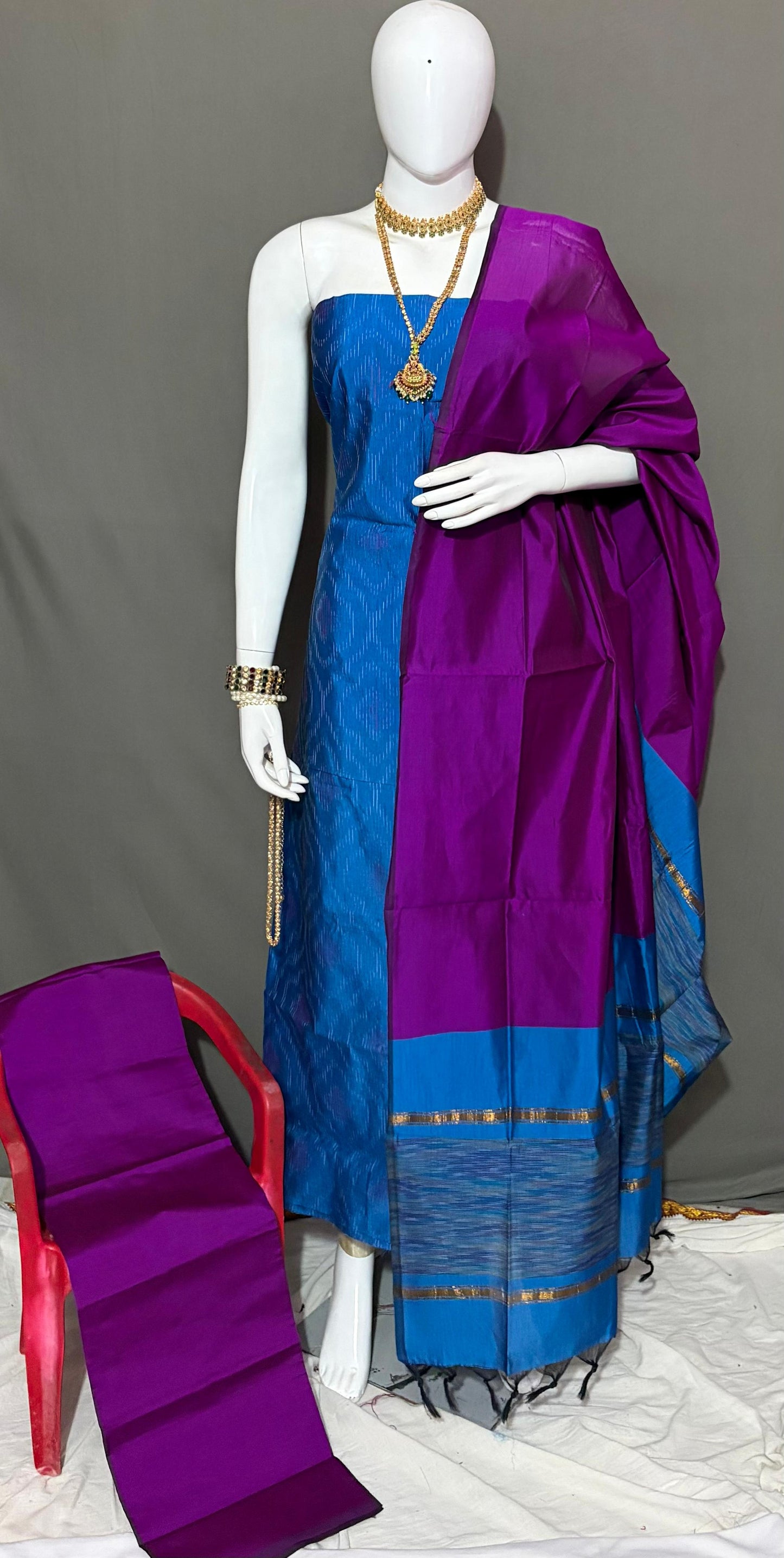 Ikkat Soft Silk Dress Materials