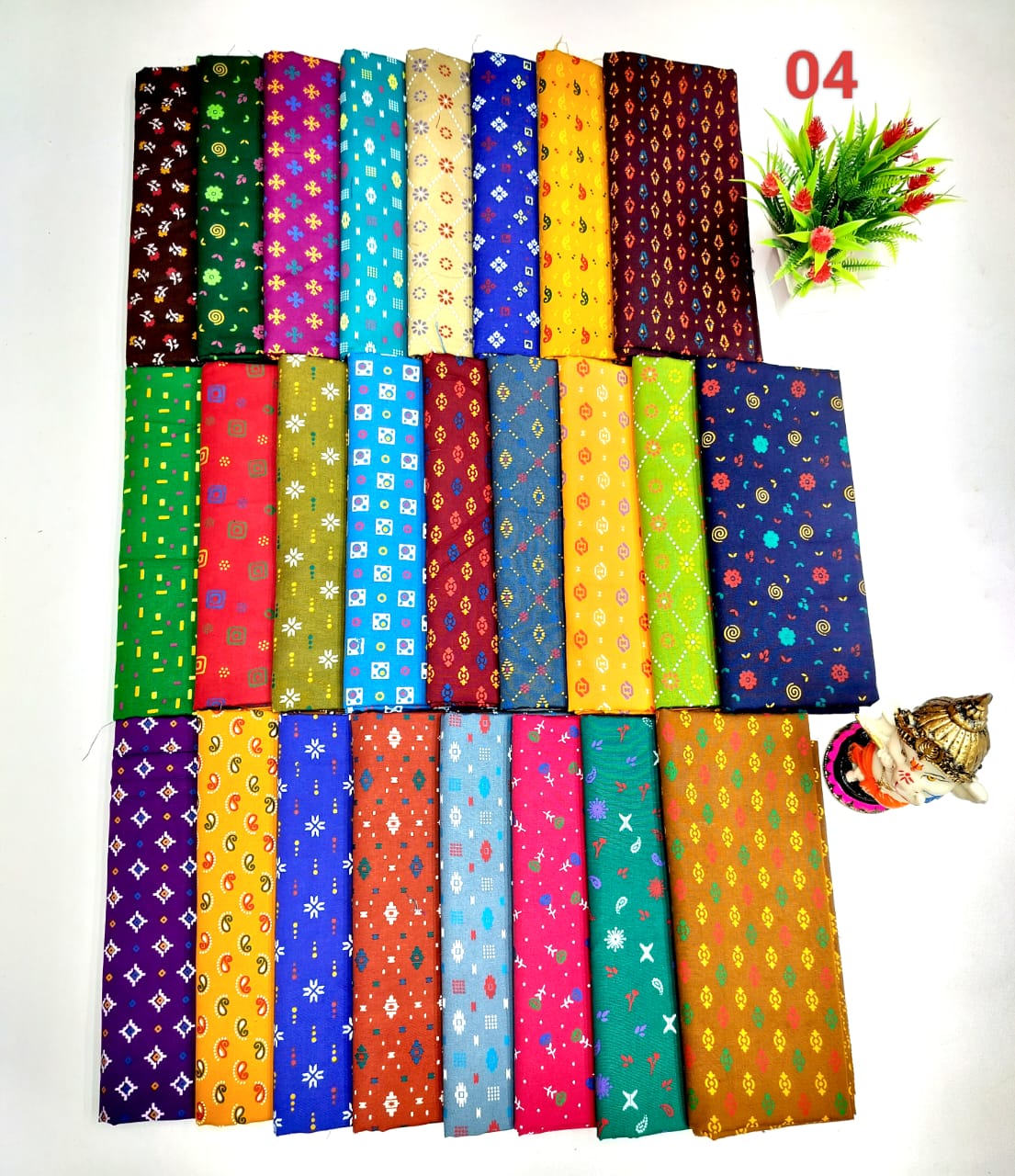 Kalamkari Print  Cotton blouse bits pack of 25